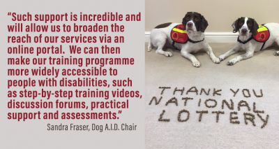 Lottery funding boost for assistance dog charity